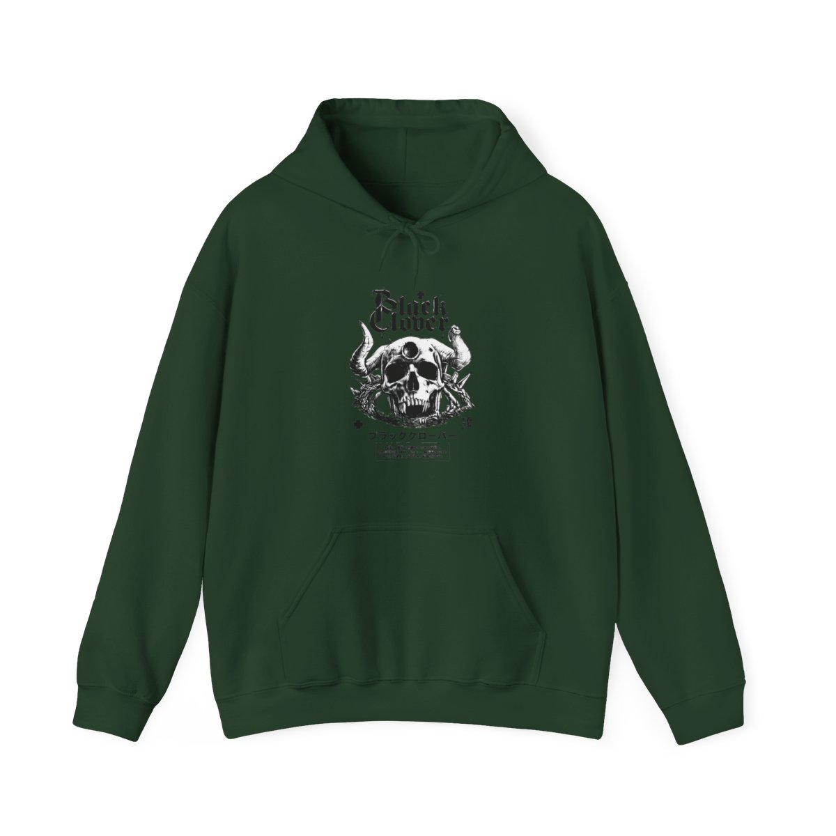 Demon Skull Black Clover Premium Streetwear Hoodie — official Black Clover Hoodies