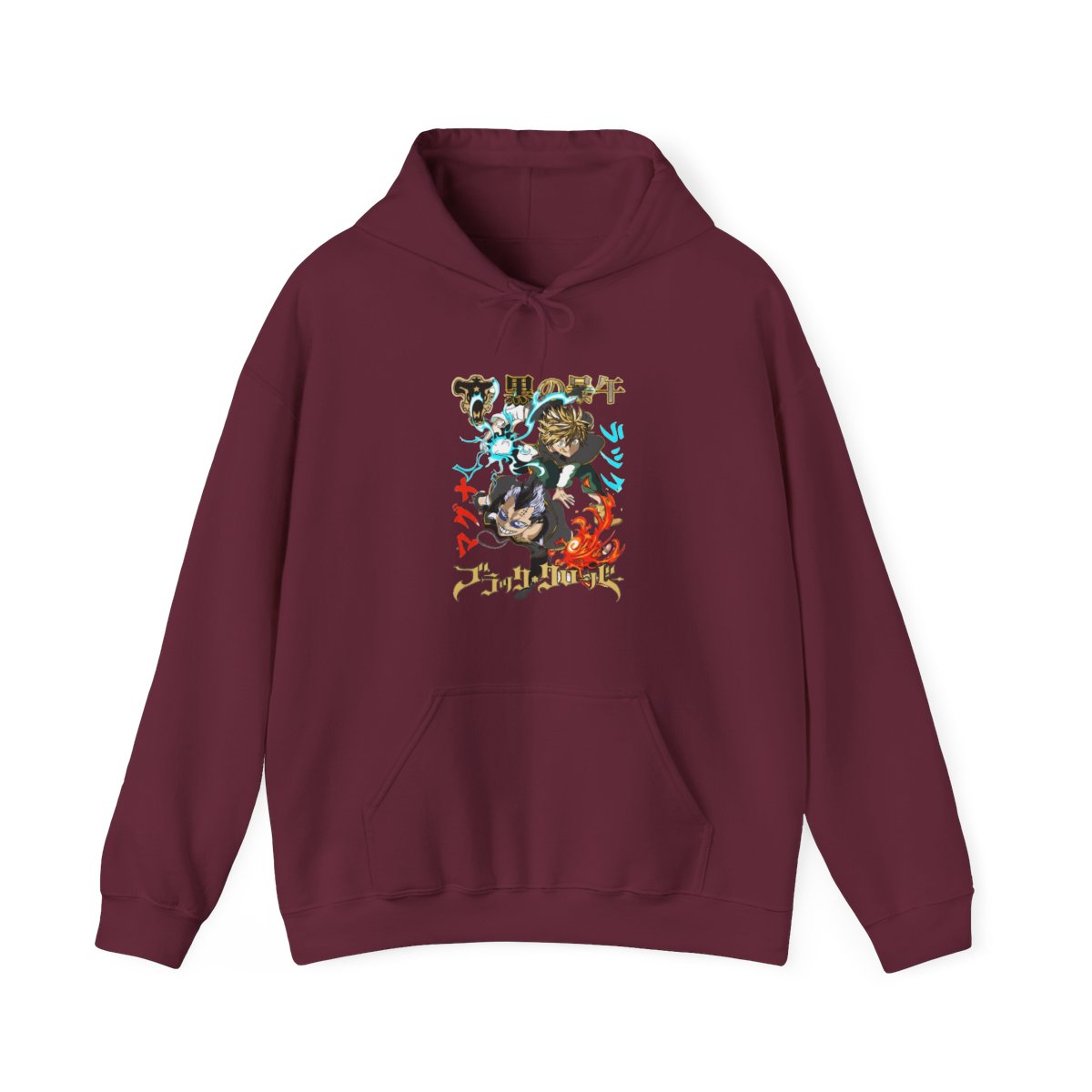 Asta Nacht Hoodie Black Clover Devil Contract Flames - alternate angle 3, merchandise