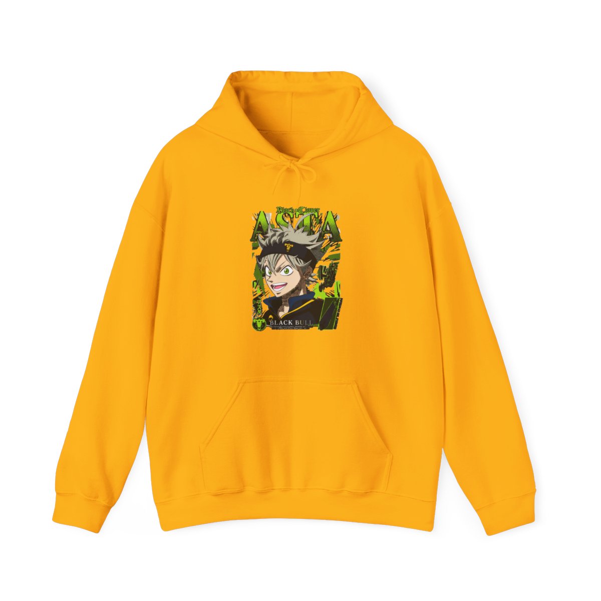 Asta Grimoire Hoodie Black Clover Green Magic Energy - alternate angle 2, merchandise
