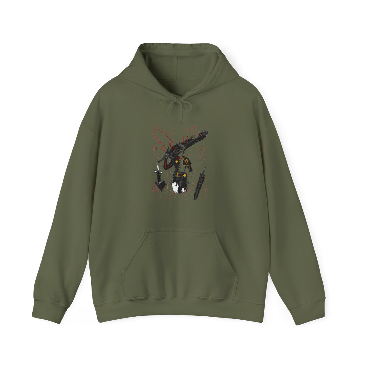 Asta Demon Sword Hoodie Black Clover Dark Blade Form - alternate angle 4, merchandise