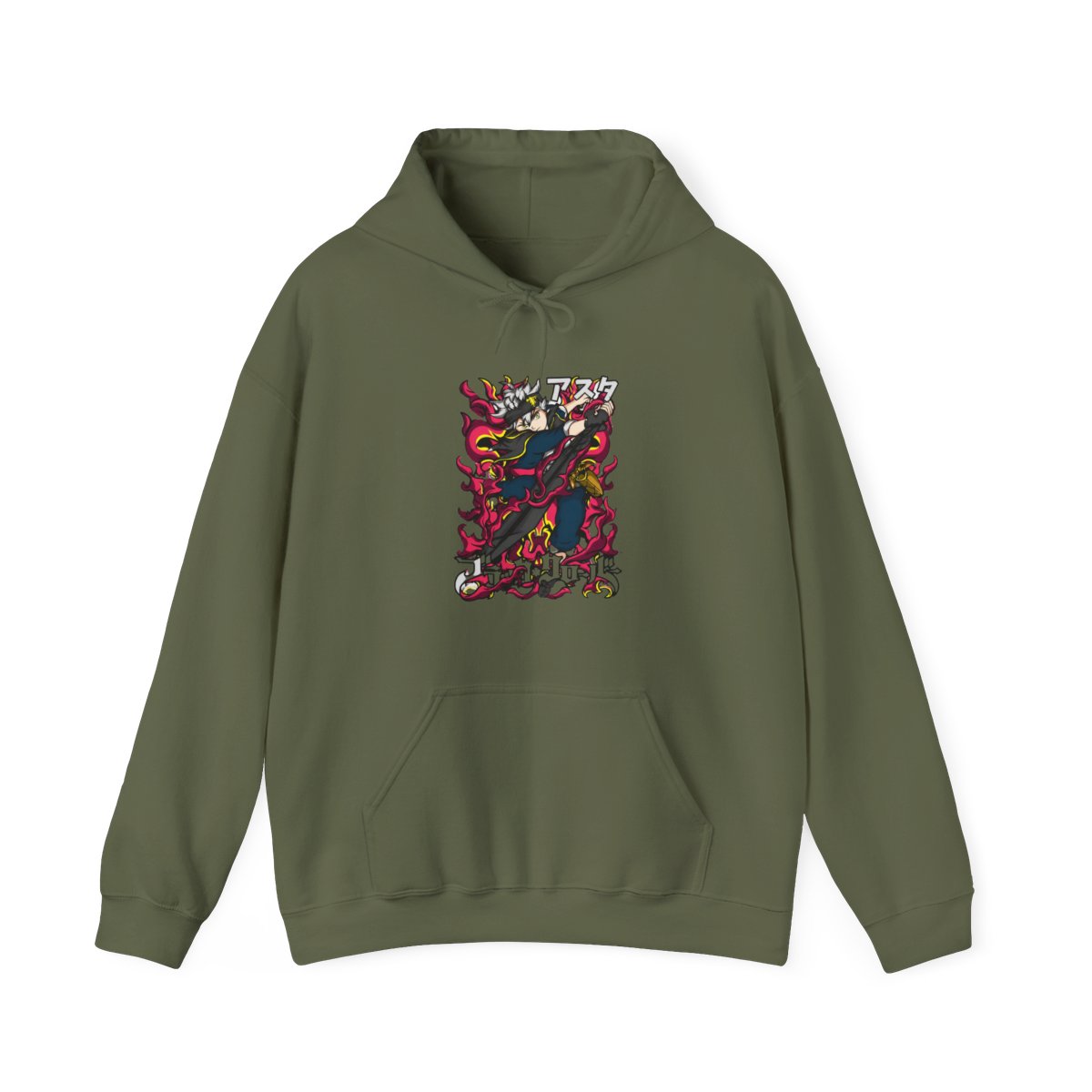 Asta Black Clover Hoodie Magic Sword Red Blade Stance - alternate angle 4, merchandise