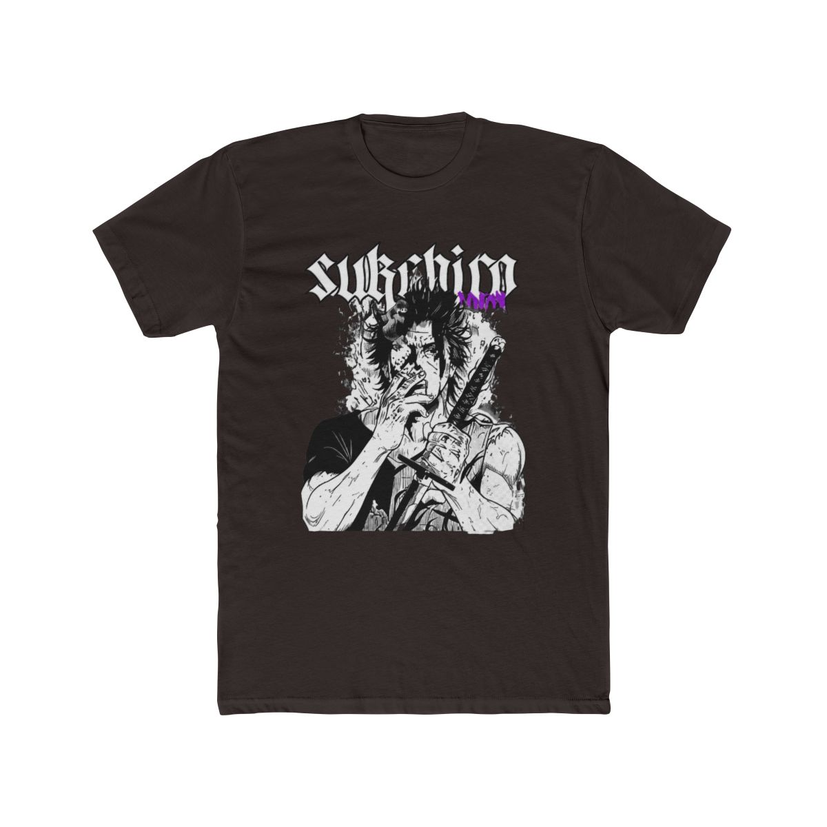 Camiseta Estampada Yami Sukehiro Black Clover Anime para Homens, Camiseta de Manga Curta, T Shirt Oversized de Algodão, Camiseta Lavada Masculina - alternate angle 2, merchandise