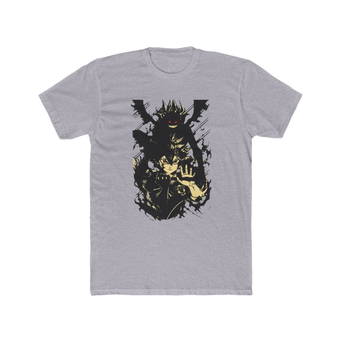 Camiseta Unissex Black Clover Asta Manga T Shirt de Algodão Lavado, Camiseta de Verão de Manga Curta Oversized, Streetwear