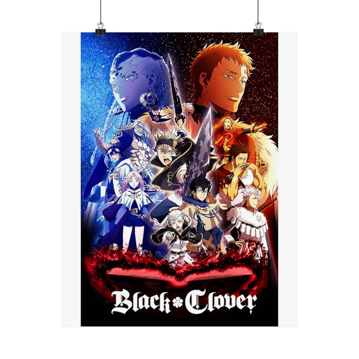 Black Clover Poster Wall Art Print Painting Japan Anime Poster for Room Bathroom Childroom 30x40cm, No Frame (12x16inch) - alternate angle 4, merchandise