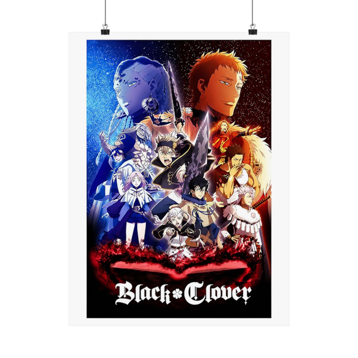 Black Clover Poster Wall Art Print Painting Japan Anime Poster for Room Bathroom Childroom 30x40cm, No Frame (12x16inch) - alternate angle 3, merchandise