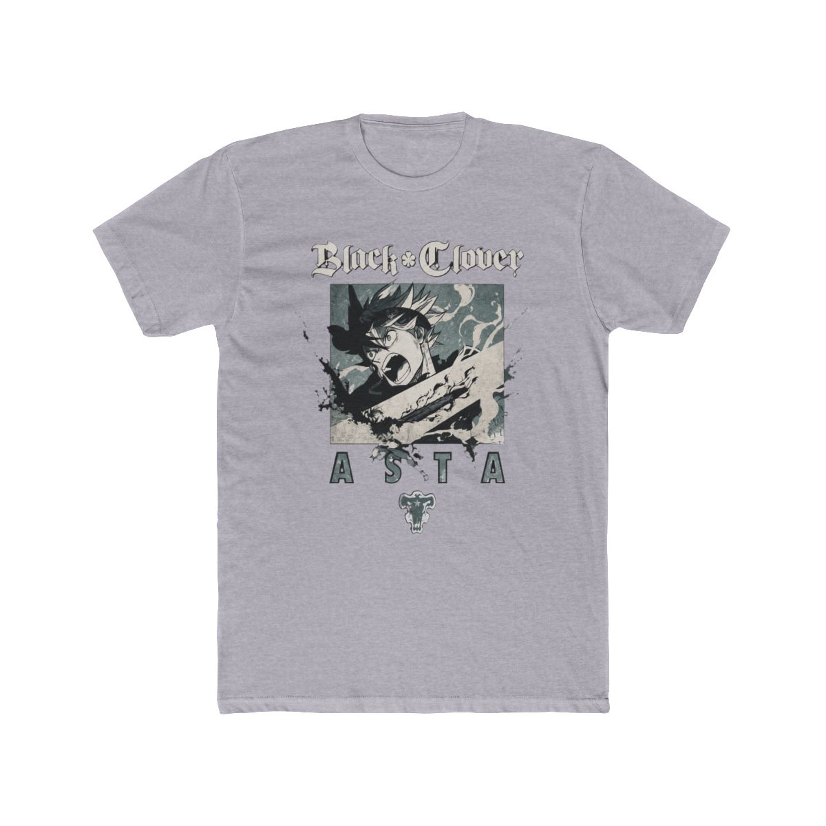 Black Clover Asta Grey Tie-Dye T Shirt