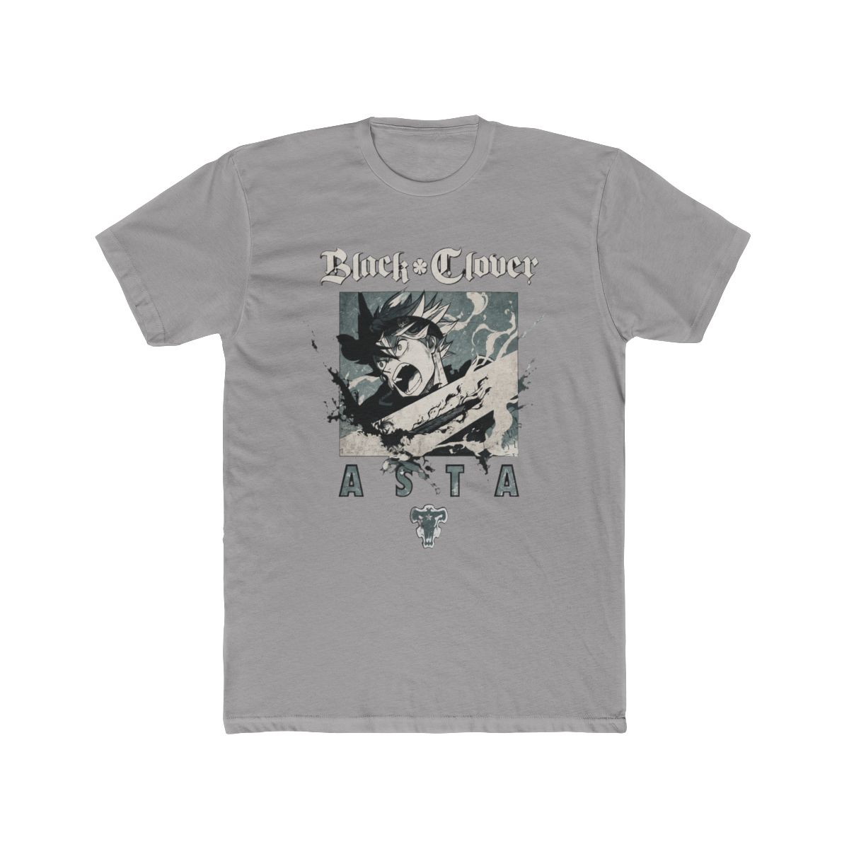 Black Clover Asta Grey Tie-Dye T Shirt - Official T-Shirts merchandise