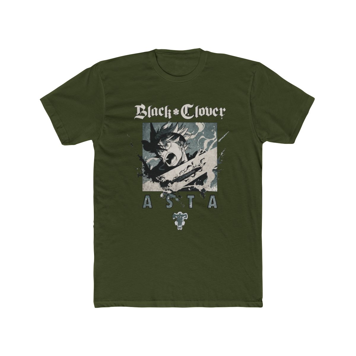 Black Clover Asta Grey Tie-Dye T Shirt - alternate angle 4, merchandise