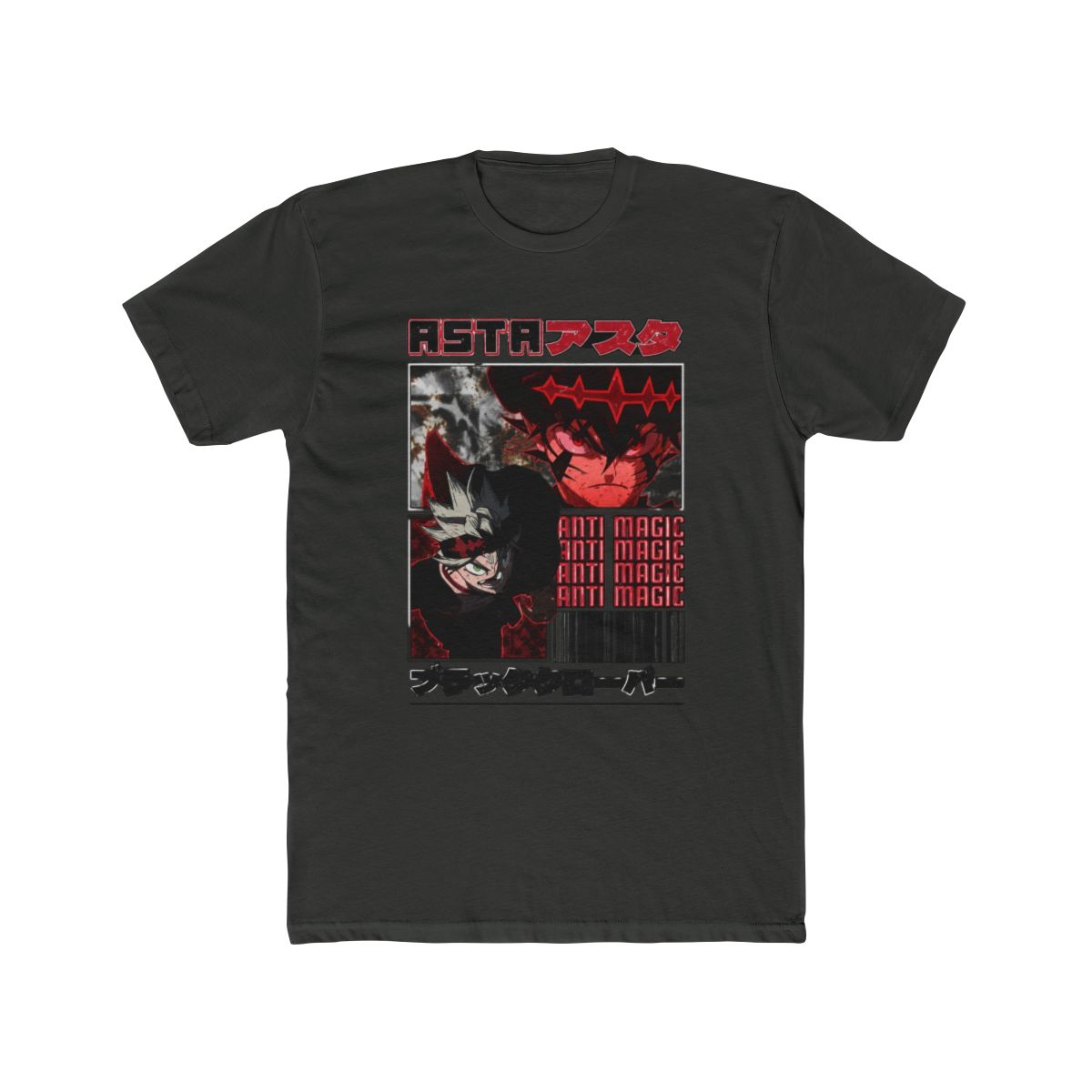 Asta Black Clover Streetwear T Shirt - alternate angle 5, merchandise