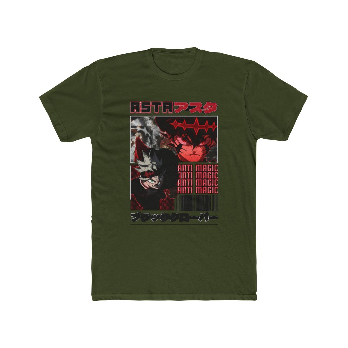 Asta Black Clover Streetwear T Shirt - alternate angle 4, merchandise