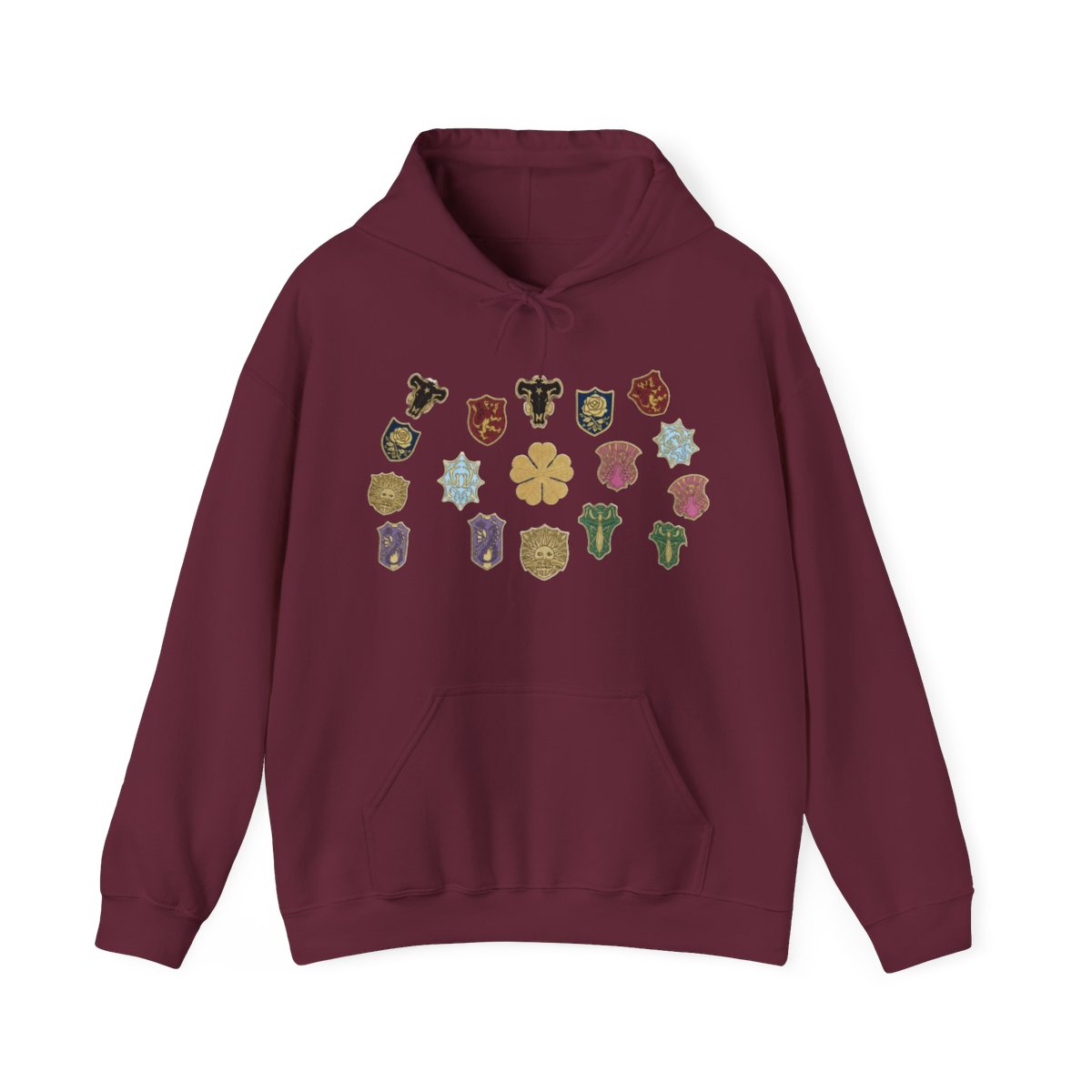 Black Clover Magic Knight Graphic Printed Zipper Hoodie - Casual Harajuku Style, Black Clover Anime Design, Warm & Comfortable - alternate angle 3, merchandise