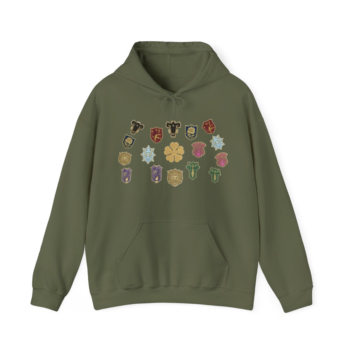 Black Clover Magic Knight Graphic Printed Zipper Hoodie - Casual Harajuku Style, Black Clover Anime Design, Warm & Comfortable - alternate angle 4, merchandise