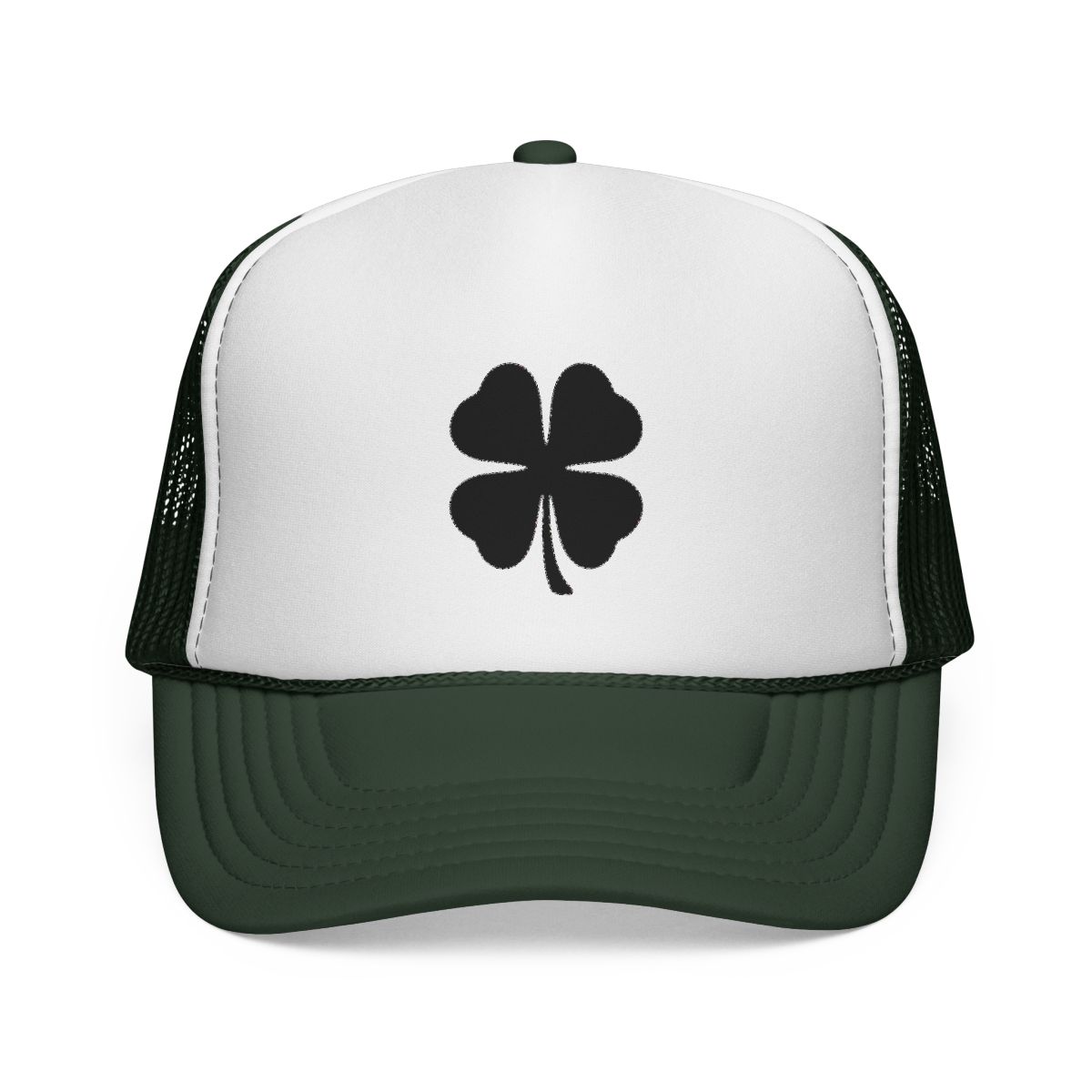 Black Clover black and white foam trucker hat - alternate angle 2, merchandise