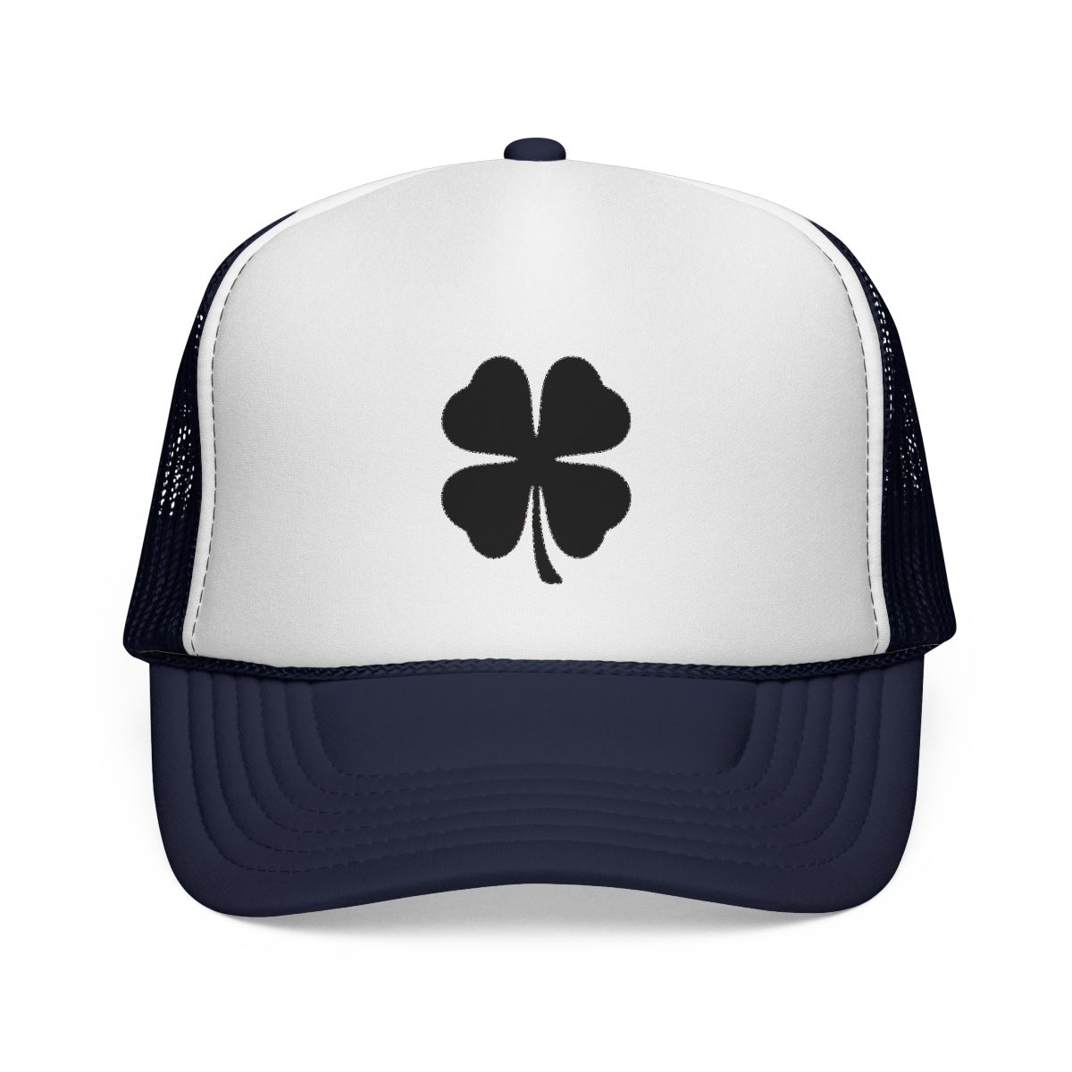 Black Clover black and white foam trucker hat - alternate angle 3, merchandise