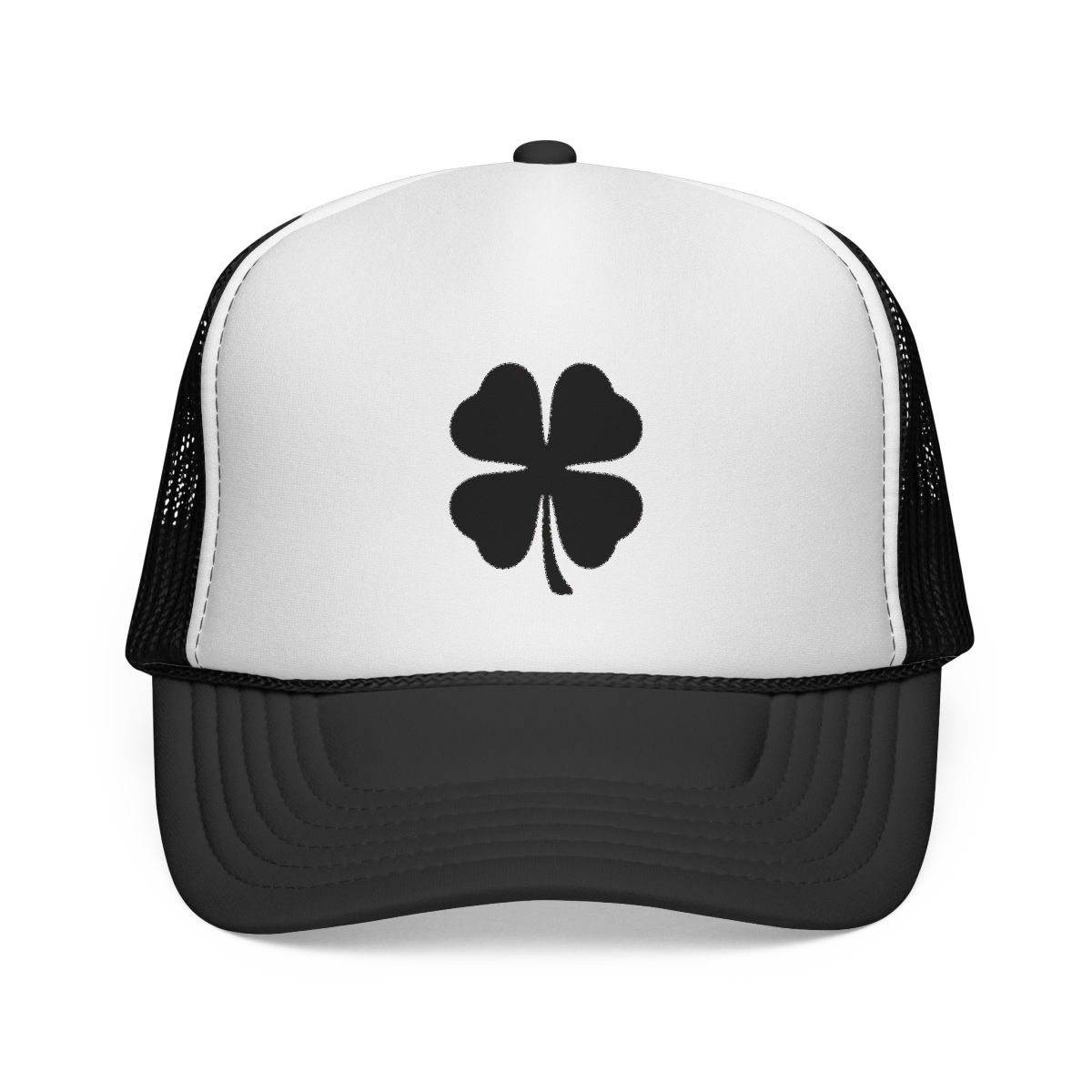 Black Clover black and white foam trucker hat