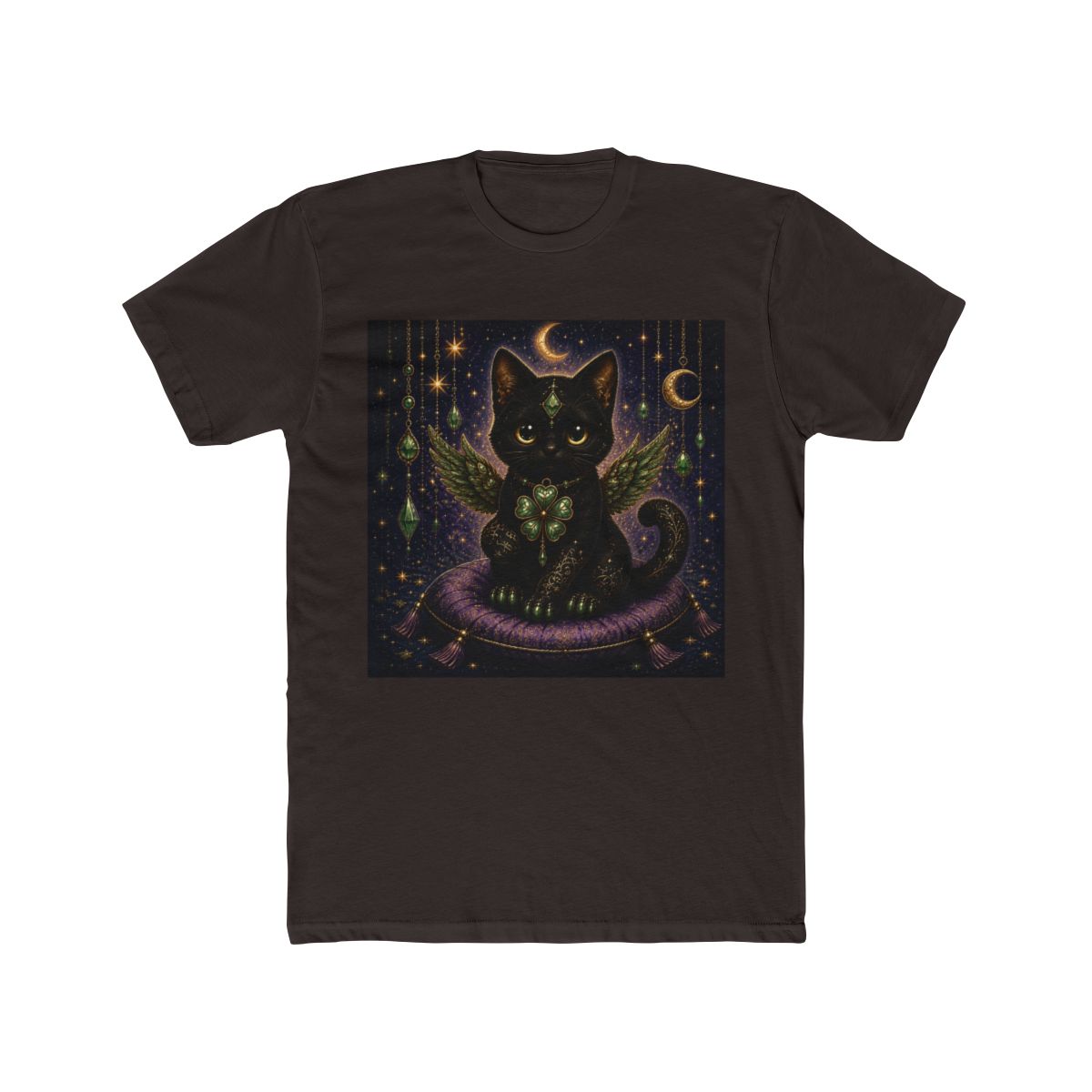 Celestial Jade Black Clover Cat Fantasy Art Lucky Guardian Dreamscape - alternate angle 2, merchandise