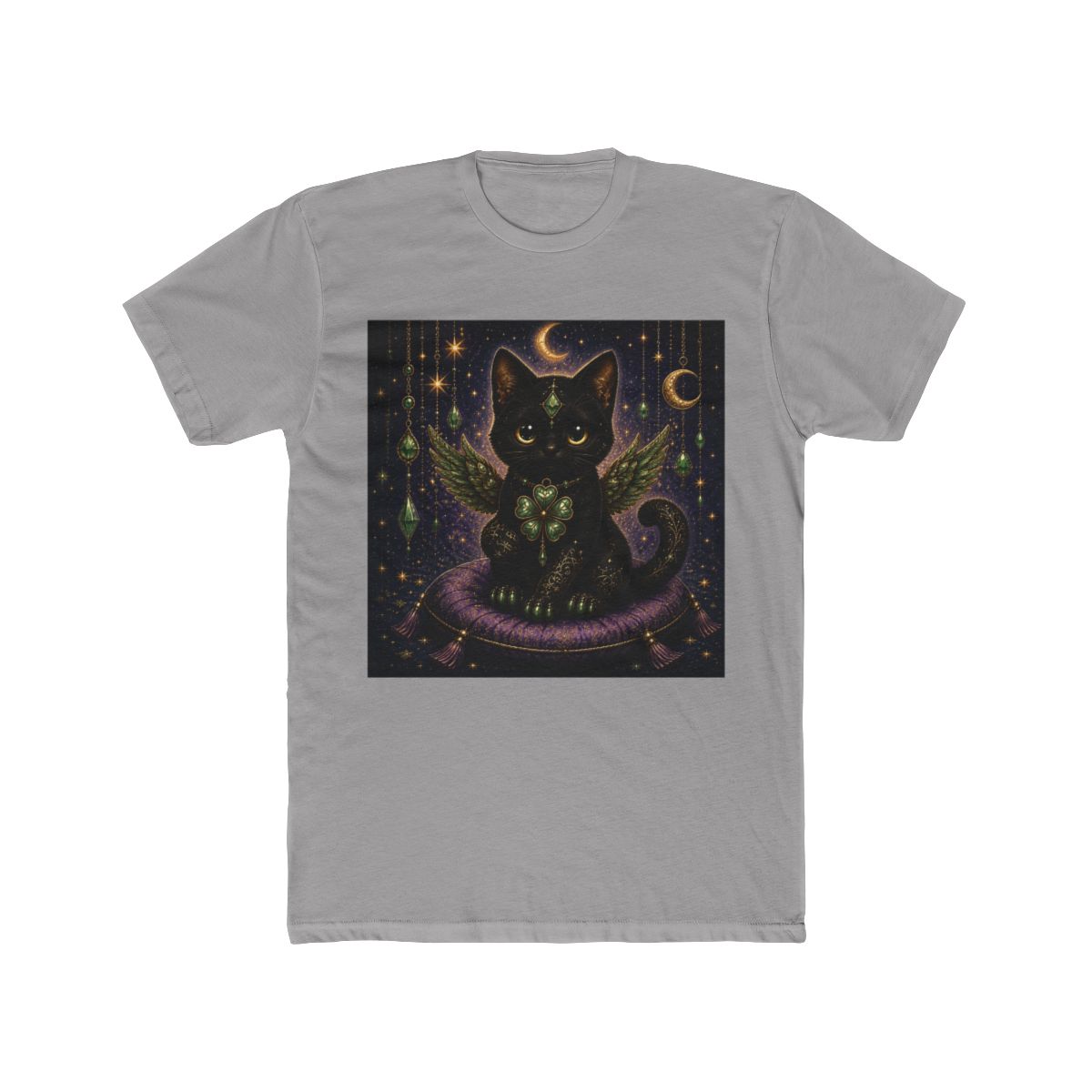 Celestial Jade Black Clover Cat Fantasy Art Lucky Guardian Dreamscape - Official T-Shirts merchandise