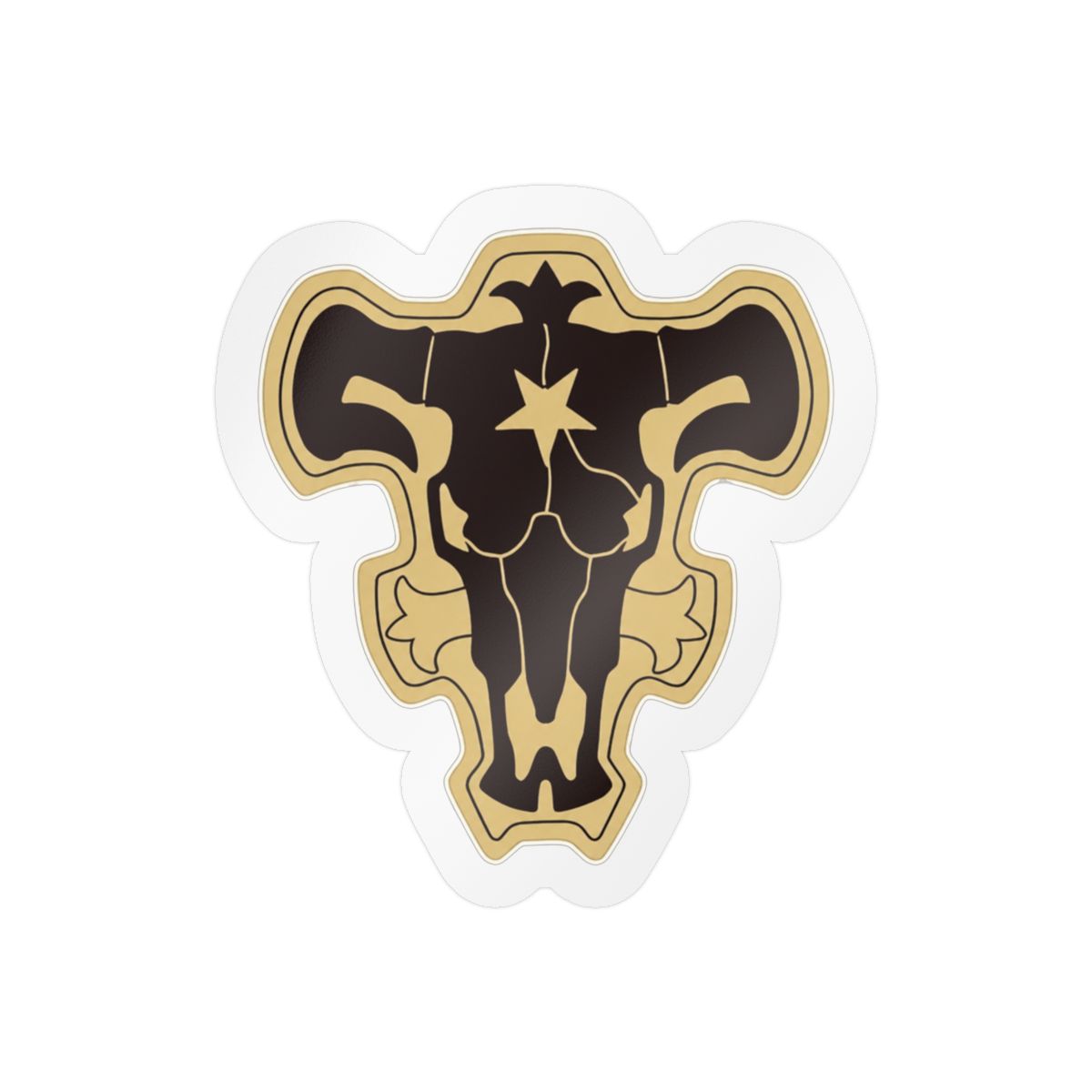 Black Clover - Black Bull Crest Bumper Sticker Vinyl Decal 5" - alternate angle 4, merchandise