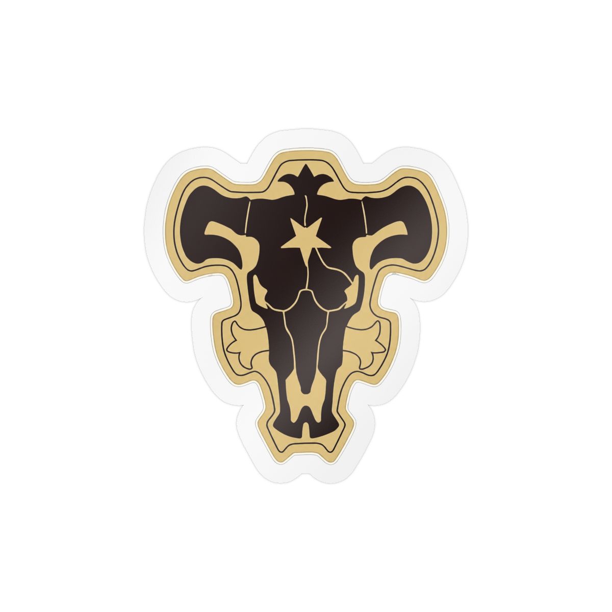 Black Clover - Black Bull Crest Bumper Sticker Vinyl Decal 5" - alternate angle 5, merchandise
