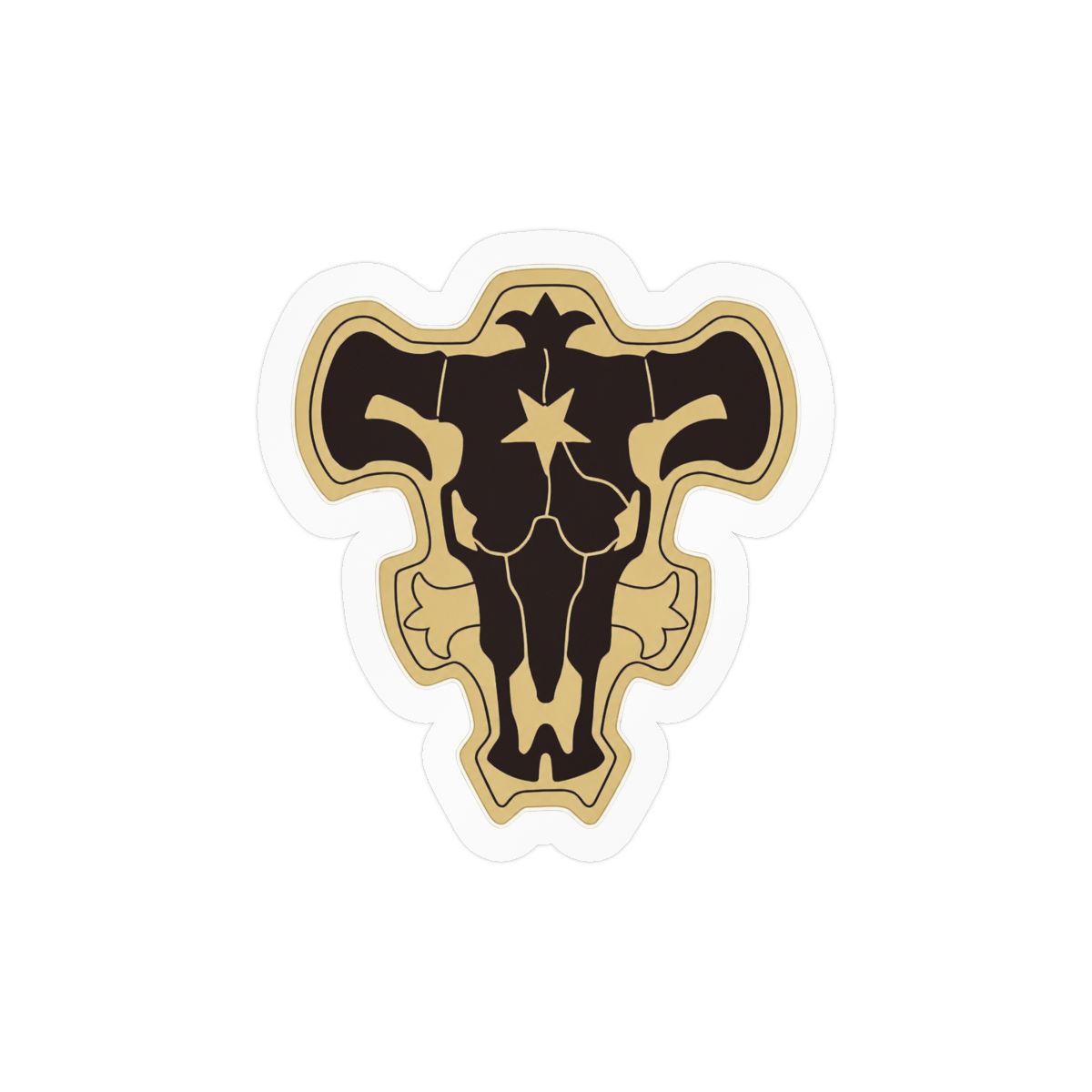 Black Clover - Black Bull Crest Bumper Sticker Vinyl Decal 5" - alternate angle 1, merchandise