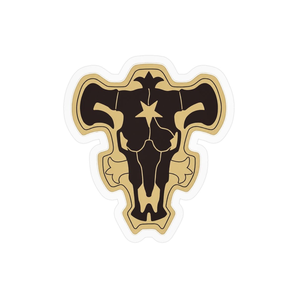 Black Clover - Black Bull Crest Bumper Sticker Vinyl Decal 5" - alternate angle 2, merchandise